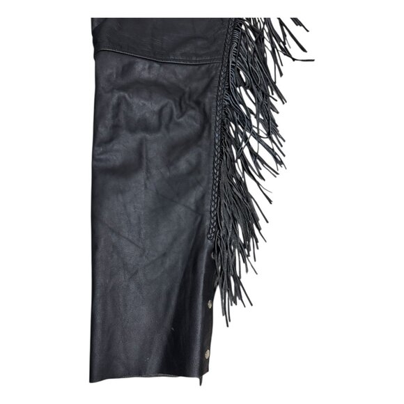HOT LEATHERS Vintage Retro Leather FRINGE Motorcycle Biker Pants Mens Large - Picture 6 of 6